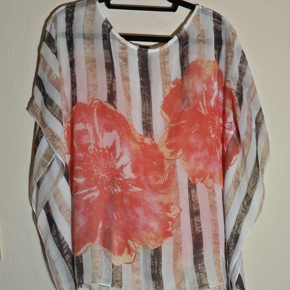 Floral Striped Women's Top